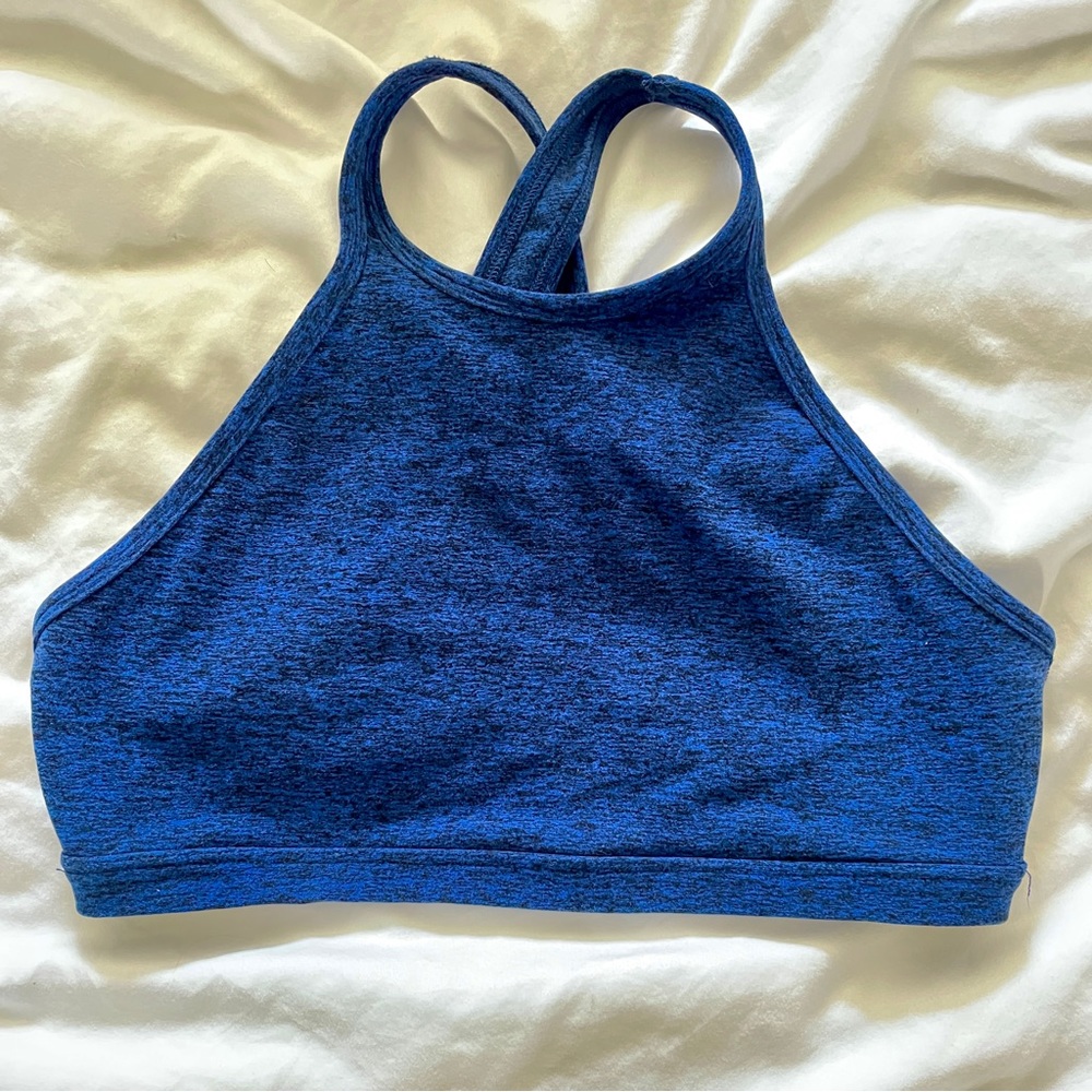 Beyond Yoga Spacedye Indigo Blue Racerback Bra